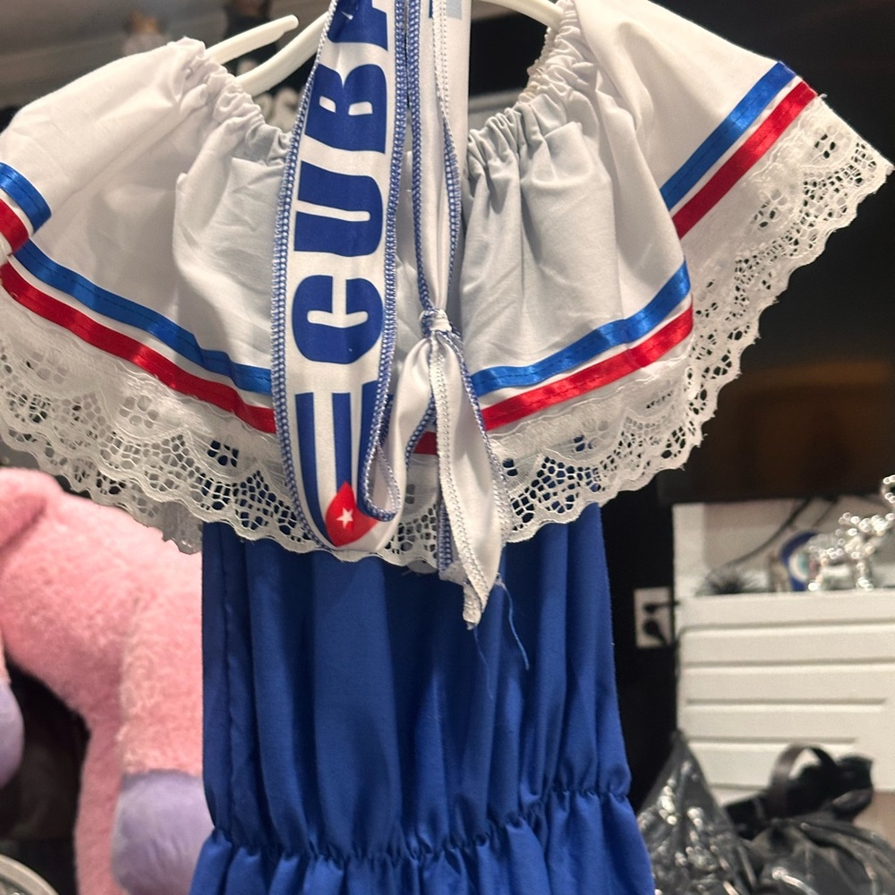 Patriotic Blue and White Kids Costume